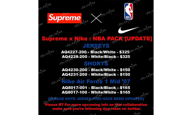 Supreme x Nike “NBA Pack” 更多单品信息曝光