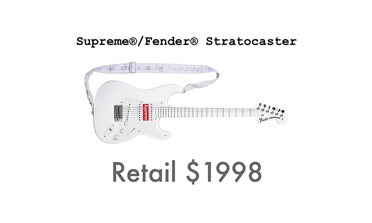 近 2,000 刀，Supreme x Fender Stratocaster 联名电吉他发售价公布