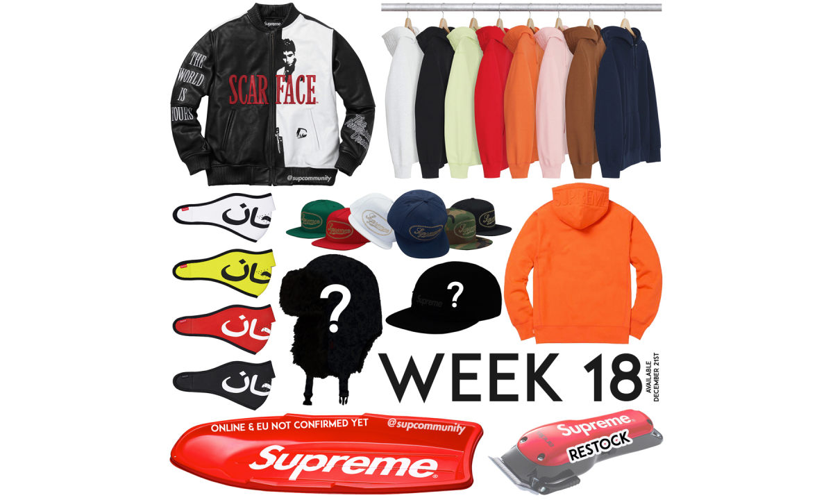 Supreme 本周发什么：17 秋冬第 18 周