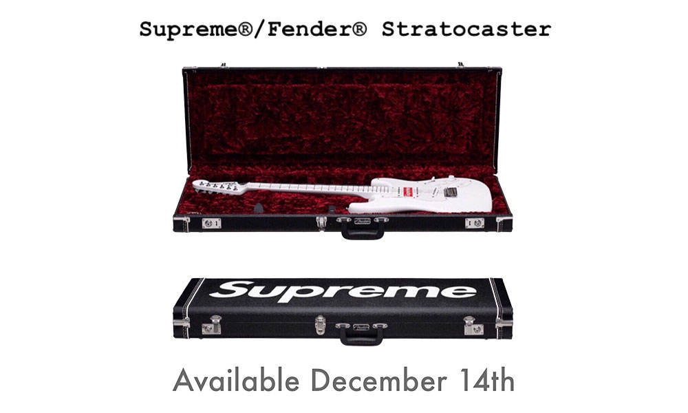 Supreme x Fender Stratocaster 将会在本周发售