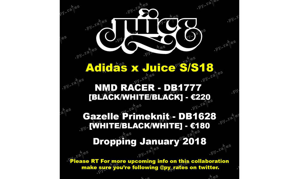 JUICE 将携手 adidas Originals 于明年发售两双联乘鞋款