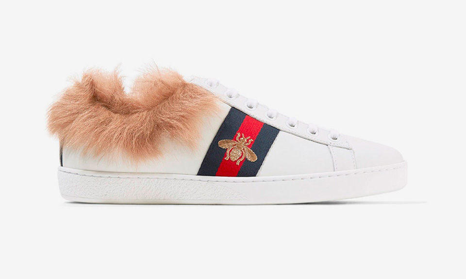 Gucci 把毛毛鞋的设计挪用到了板鞋上