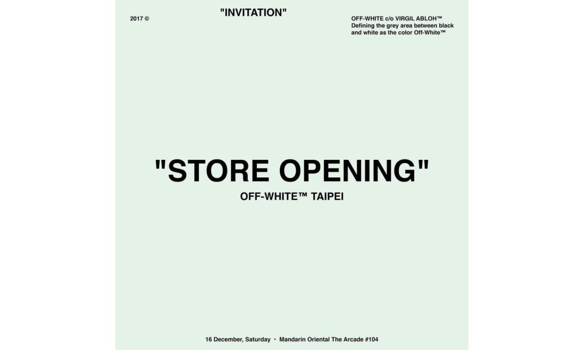 OFF-WHITE 台北门店 16 日开业，将再次发售 “THE TEN” 系列