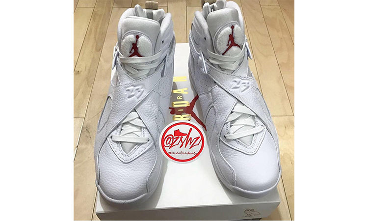 OVO x Air Jordan VIII 联名鞋款实物正面曝光