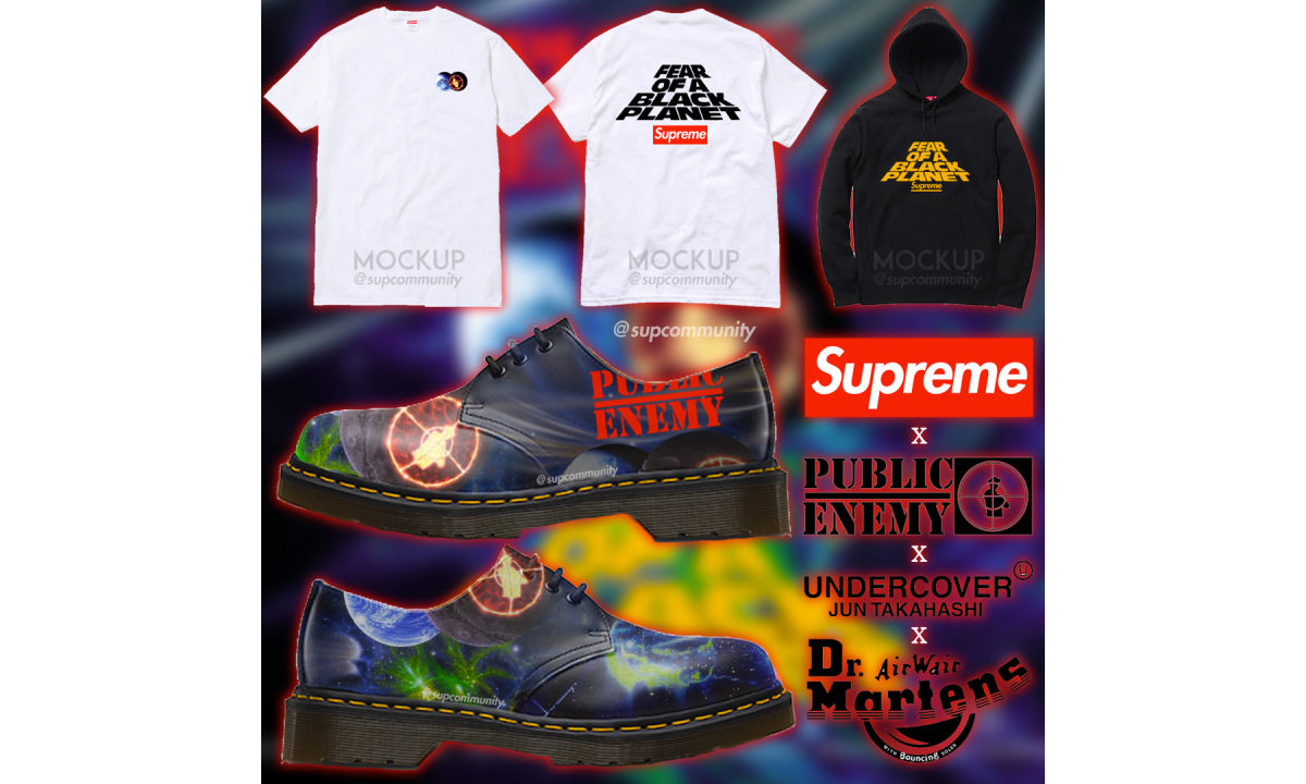 抢先预览 Supreme x UNDERCOVER x Public Enemy x Dr. Martens 四方联名