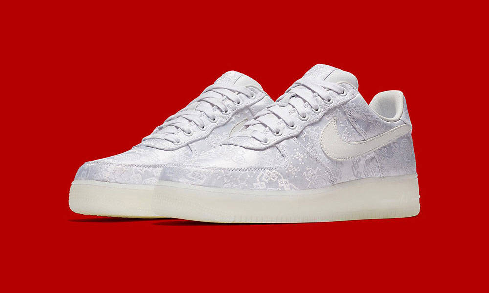 近赏 CLOT x Nike Air Force 1 “白丝绸” 配色