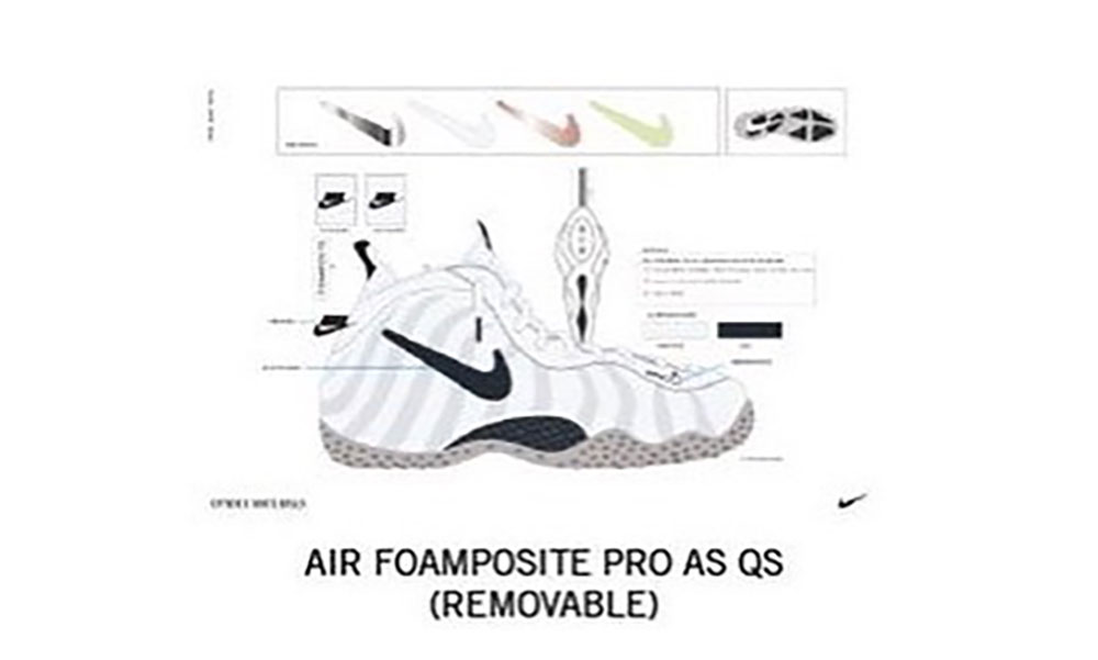 Nike Air Foamposite Pro 将在今年推出可拆卸 Swoosh 版本