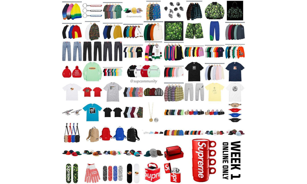 Supreme 2018 春夏系列官网第一周发售单品一览
