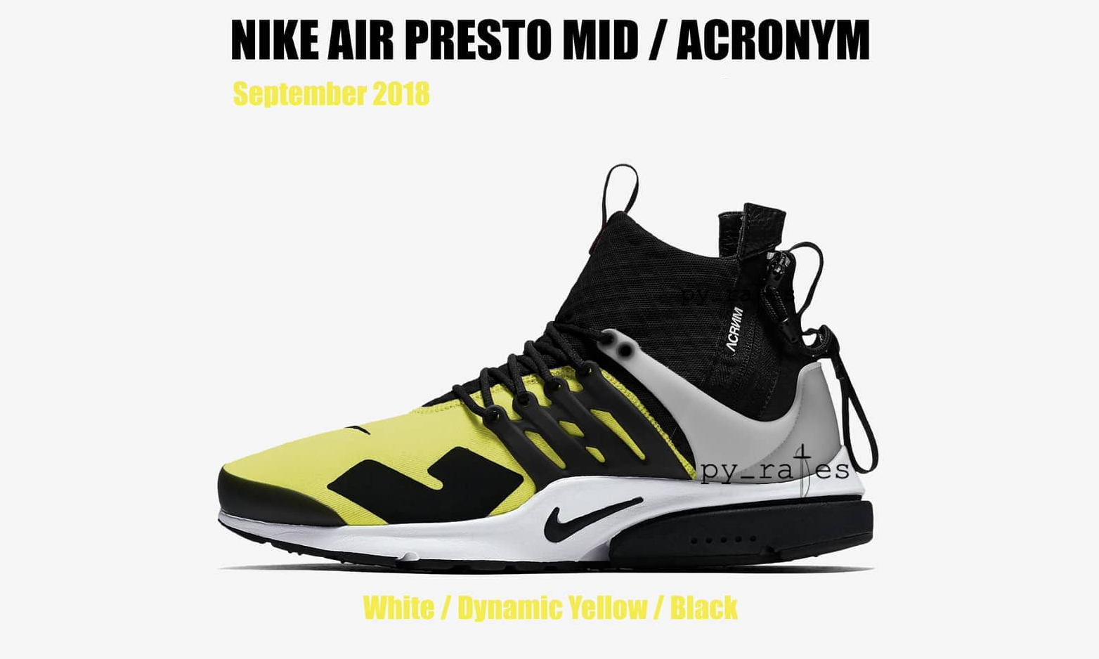 ACRONYM® x NikeLab 或将于 9 月再次发售新配色 Air Presto Mid