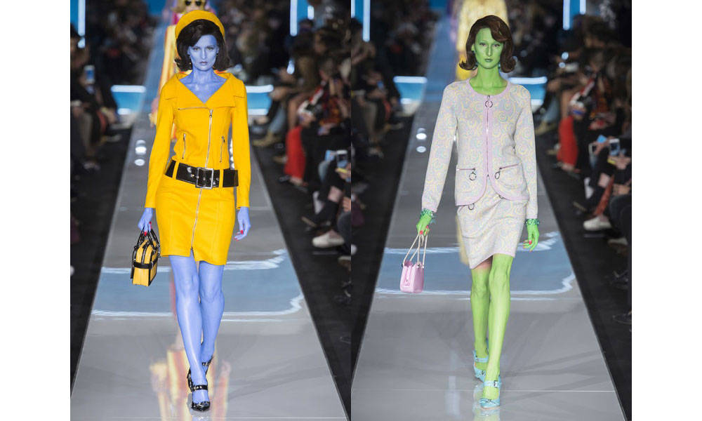 Gucci 之后，Moschino 秋冬大秀将模特画成外星人