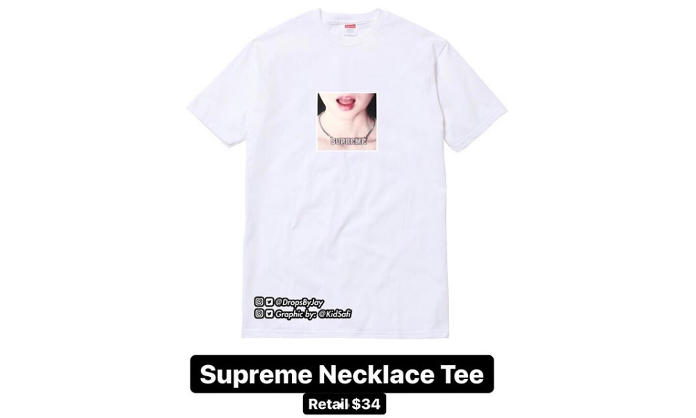 Necklace Tee，又一款 Supreme 18 春夏新品曝光