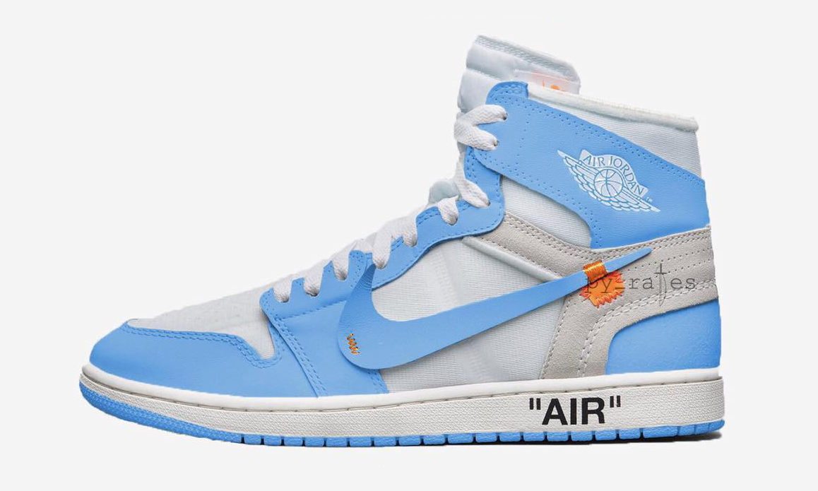Virgil Abloh x Air Jordan I 北卡蓝配色或将于 5 月发售