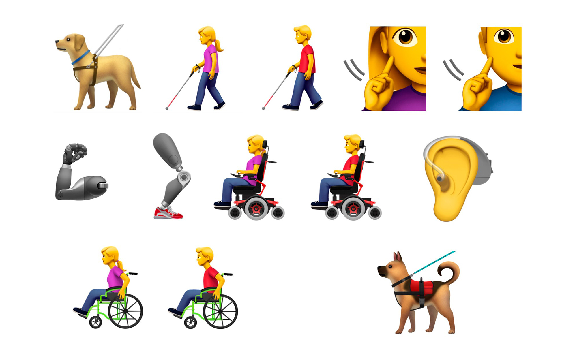 苹果提交专为残障人士设计的 emoji