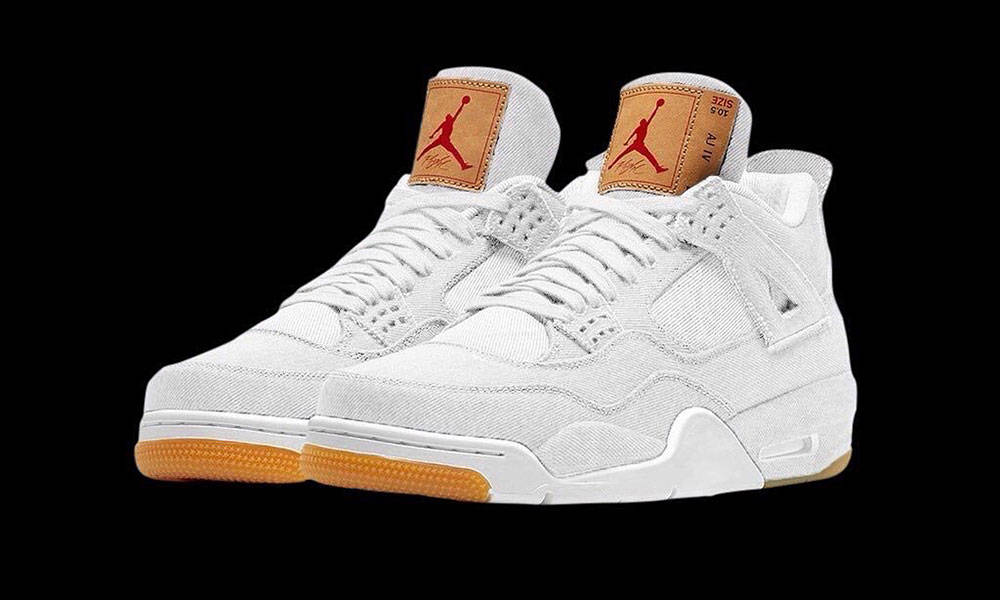 女生也有机会上脚，Levi’s x Air Jordan IV “黑、白” 丹宁版本曝光