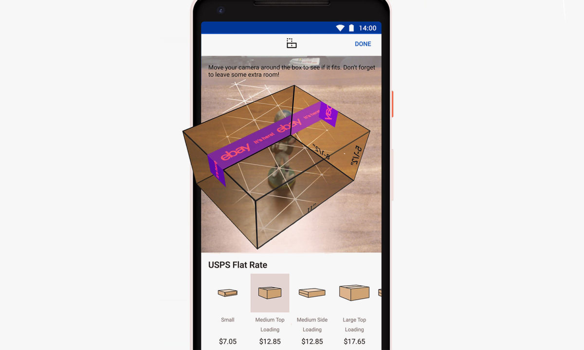 eBay 的最新 AR 服务，帮你挑到最合适 Size 的快递箱