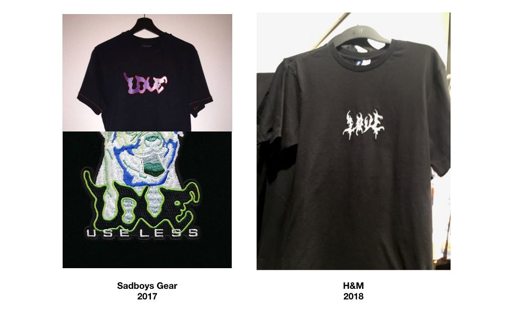 H&M 被指告抄袭 SadBoys 设计
