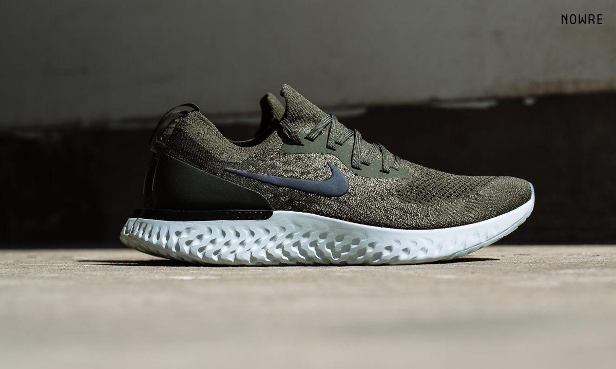 NOWRE 独家近赏 Nike Epic React Flyknit 橄榄绿配色