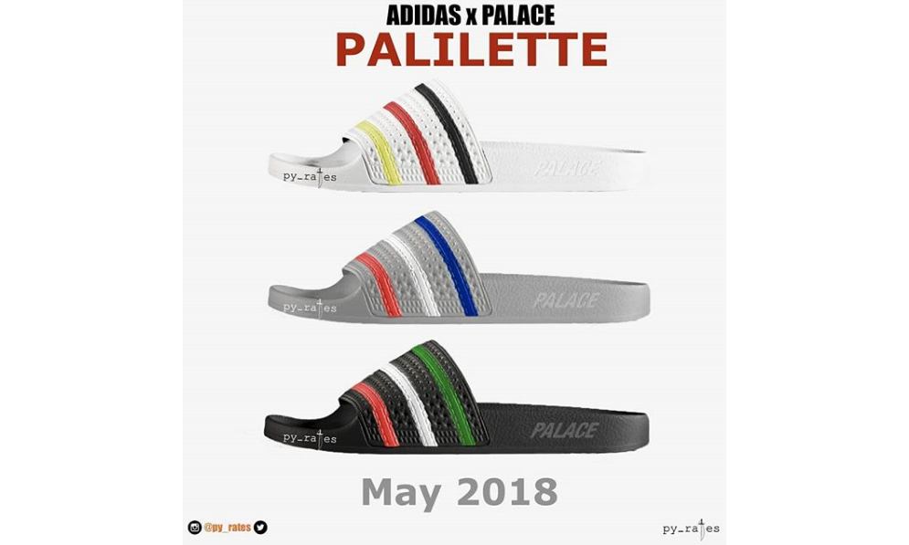 三款不同配色，adidas Originals x PALACE 联名拖鞋释出