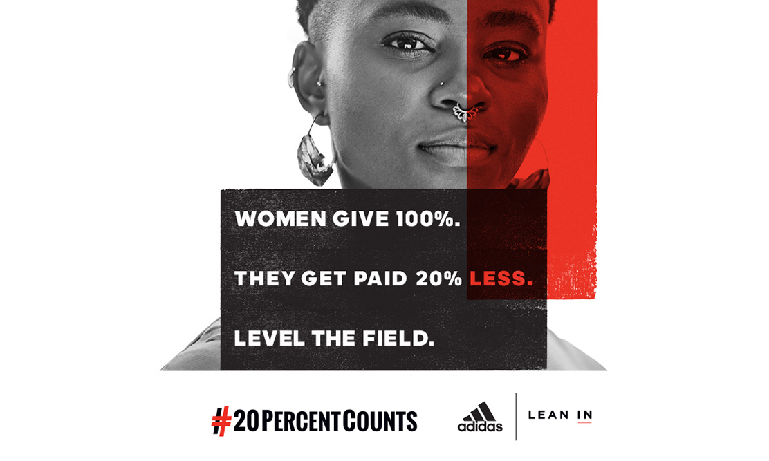 为女性发声，adidas 携手 Lean In 打造同工同酬日限定设计
