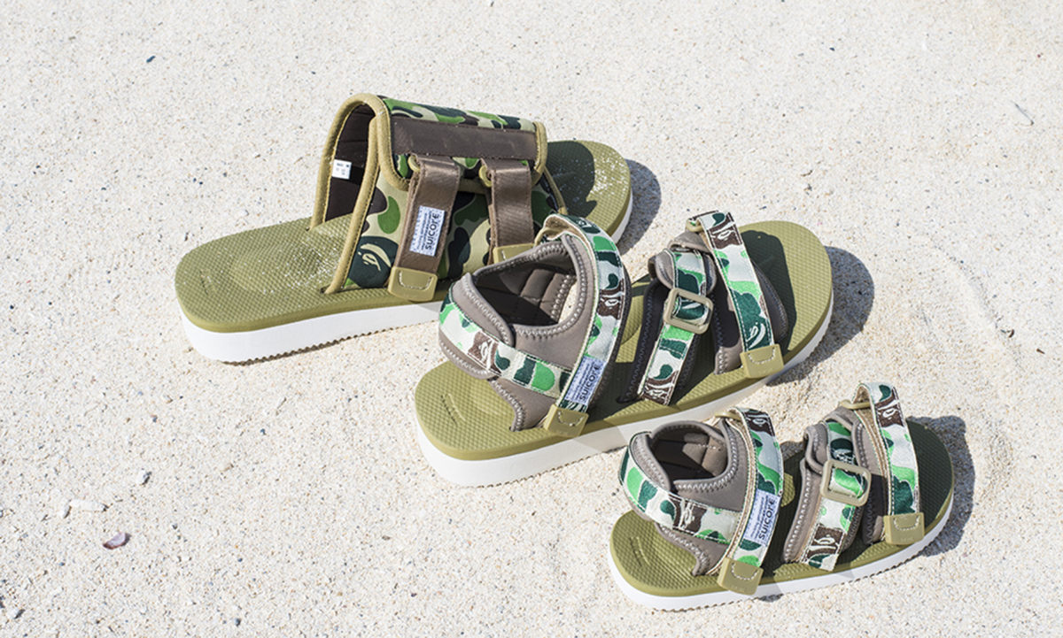 SUICOKE 联手 BAPE® 将夏日凉拖进行到底