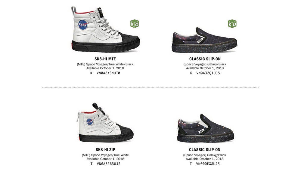 NASA x Vans 全系列联名单品曝光