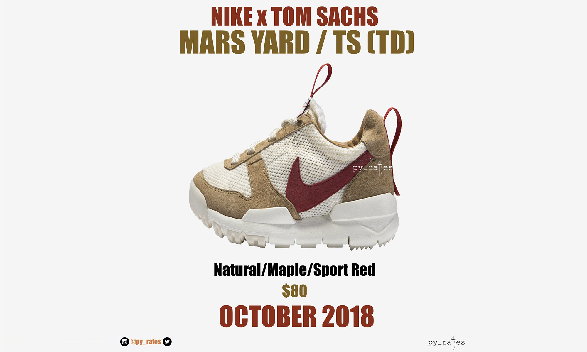 超限量 Tom Sachs x Nike Mars Yard 将推出童鞋