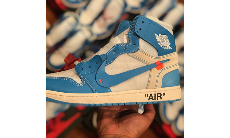 Virgil Abloh x Air Jordan I “UNC” 实物细节一览