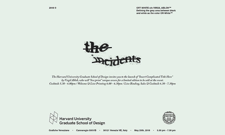 Virgil Abloh 将发布新书《Insert Complicated Title Here》