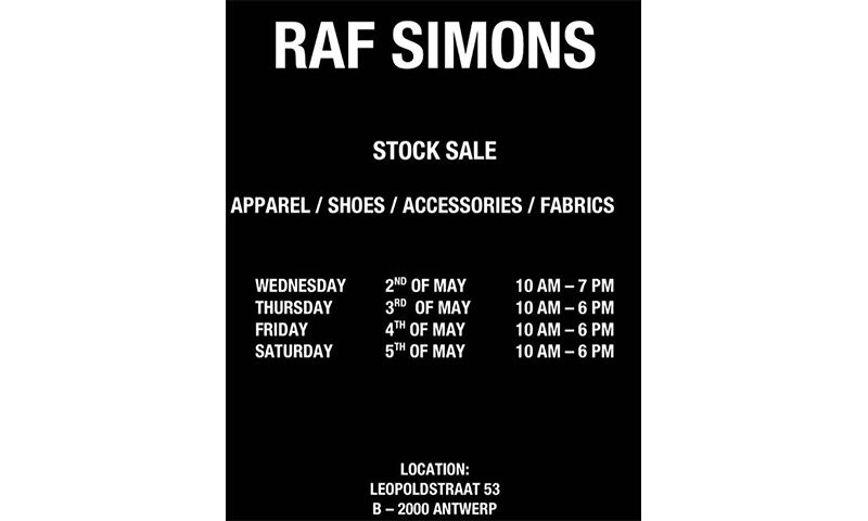 Raf Simons 年度促销展再次于比利时开启
