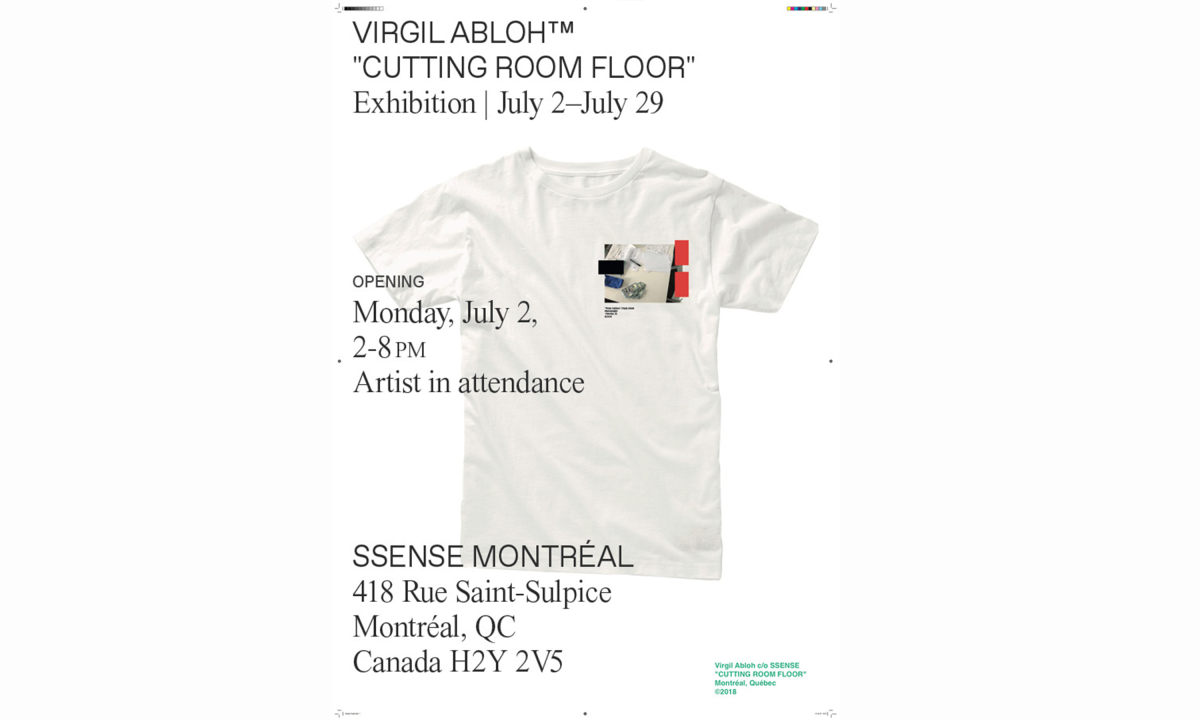 SSENSE 呈现 Virgil Abloh “CUTTING ROOM FLOOR” 展览即将开幕