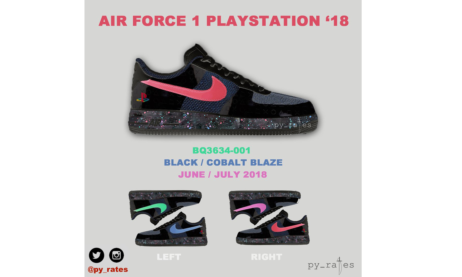 2018 款 PlayStation x Air Force 1 造型及发售日期释出
