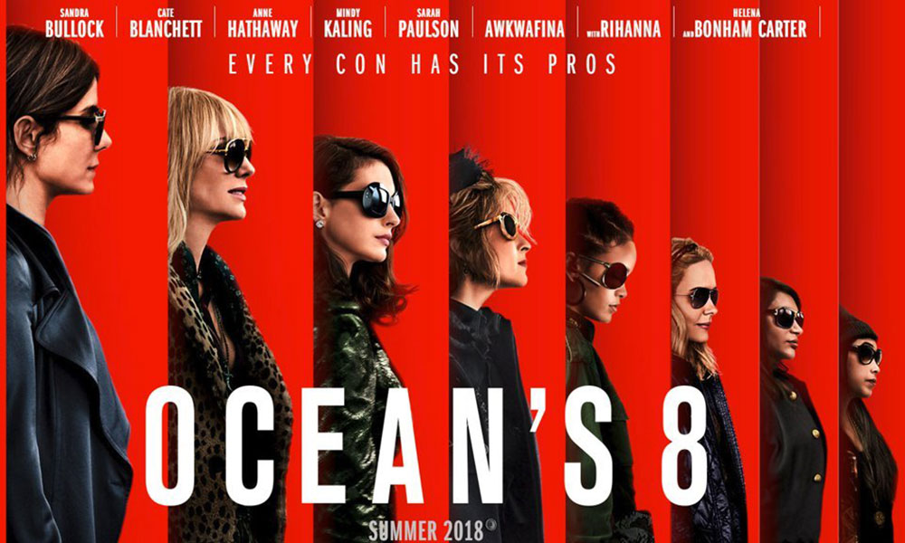 《Ocean’s 8》勇夺票房第一，拿下北美周末冠军