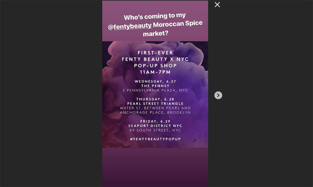 准备好了吗？Fenty Beauty 首个 Pop-Up Shop 即将登陆纽约
