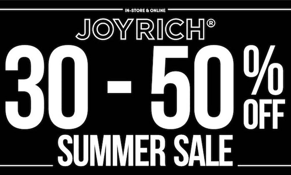 Joyrich 夏季大促销！低至 5 折！