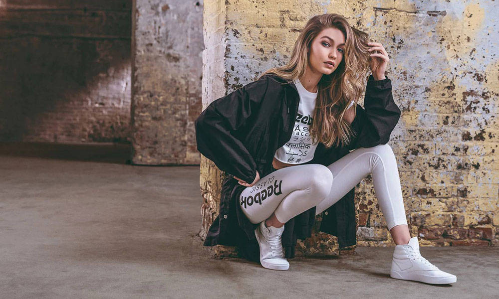 Gigi Hadid 亲自演绎 Reebok 最新鞋款 “Freestyle Hi Nova”