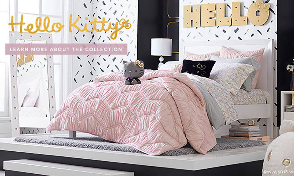 美国家居品牌 PBteen 联手 Hello Kitty 打造少女心家装系列
