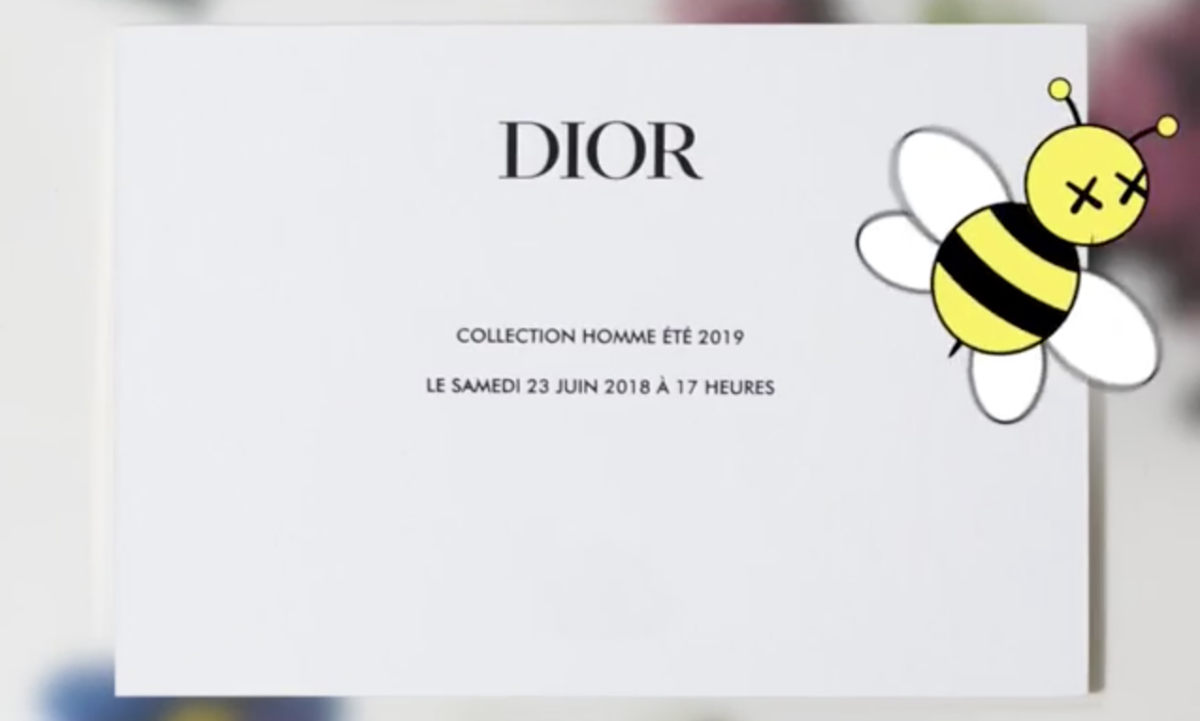 KAWS 的设计竟然出现在 Dior Homme 2019 春夏发布的邀请函上