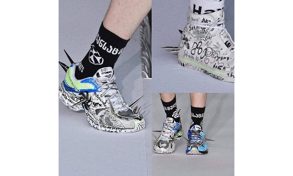 来看看 VETEMENTS x Reebok 在 2019 春夏秀场联手打造的新鞋款
