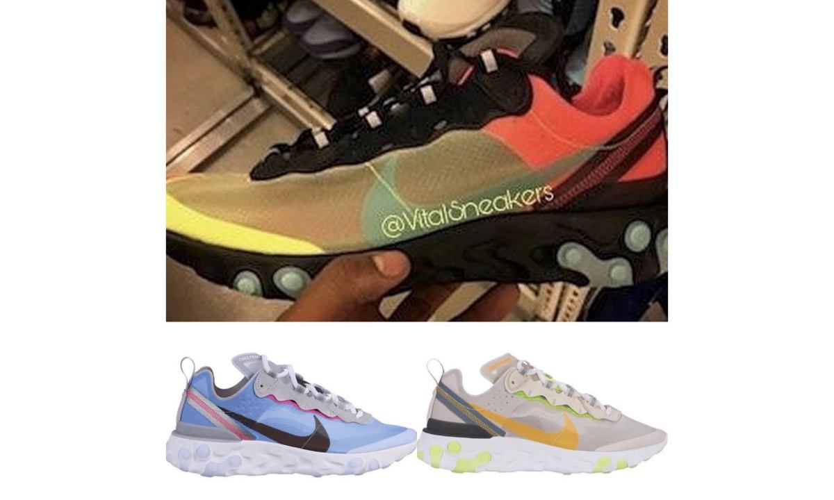 Nike React Element 87 曝光了三款新配色