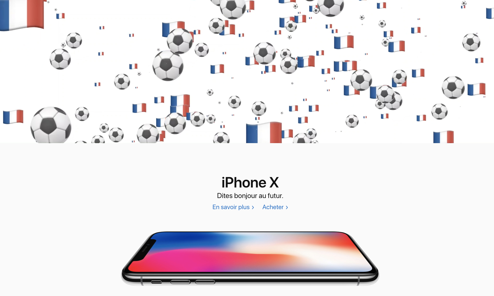 为庆祝世界杯决赛，苹果为法国和克罗地亚官网增添头部动画