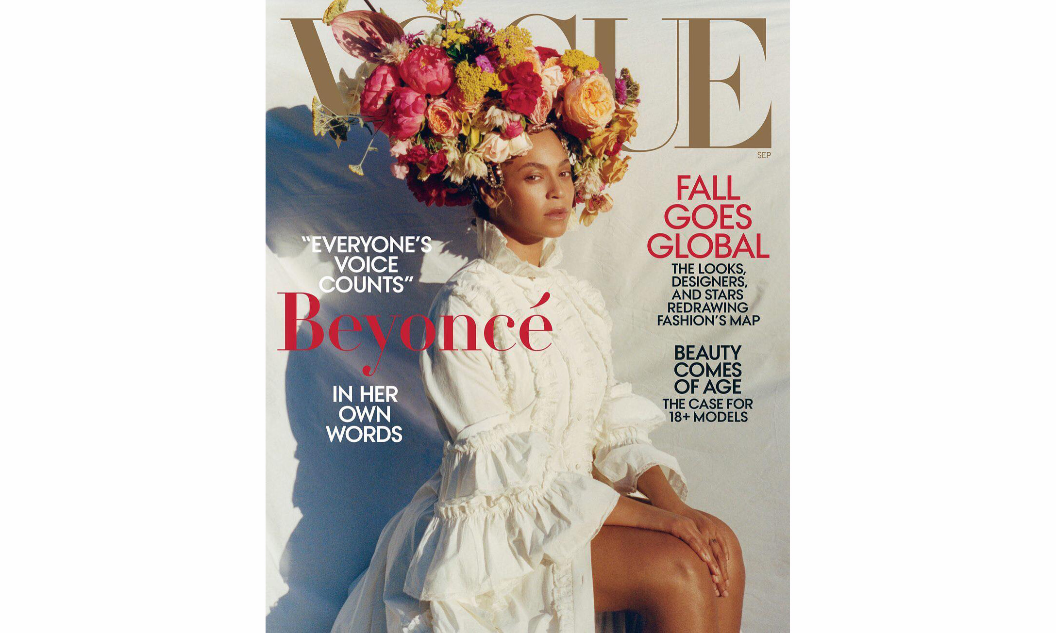 化身花仙子，Beyoncé 登上《Vogue US》9 月刊封面