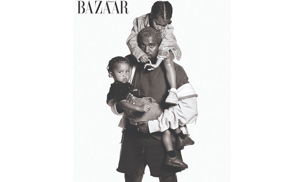 Kanye West 携亲子登上 《Harper’s Bazaar》九月刊面