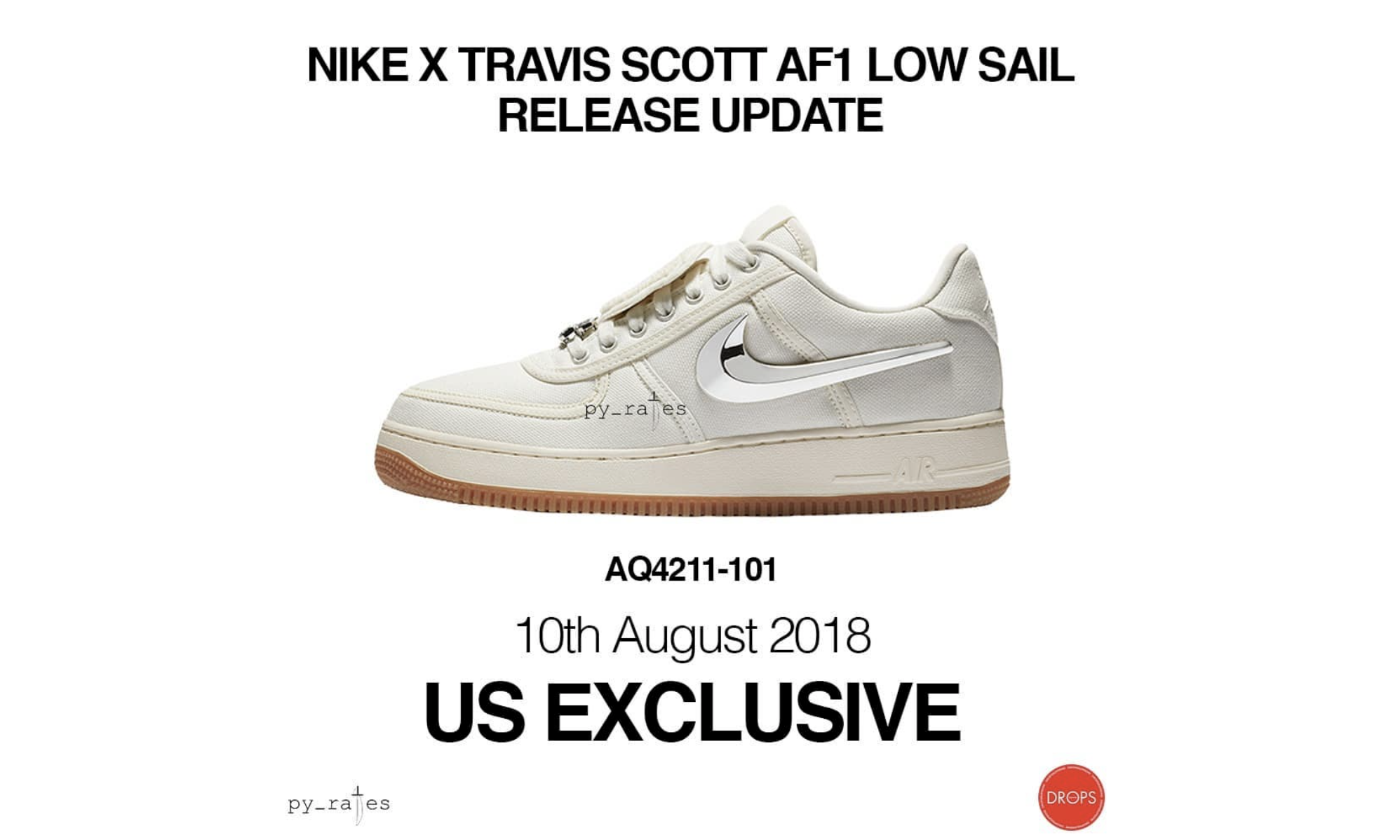 Travis Scott x Nike Air Force 1 新配色仅在美国地区发售？