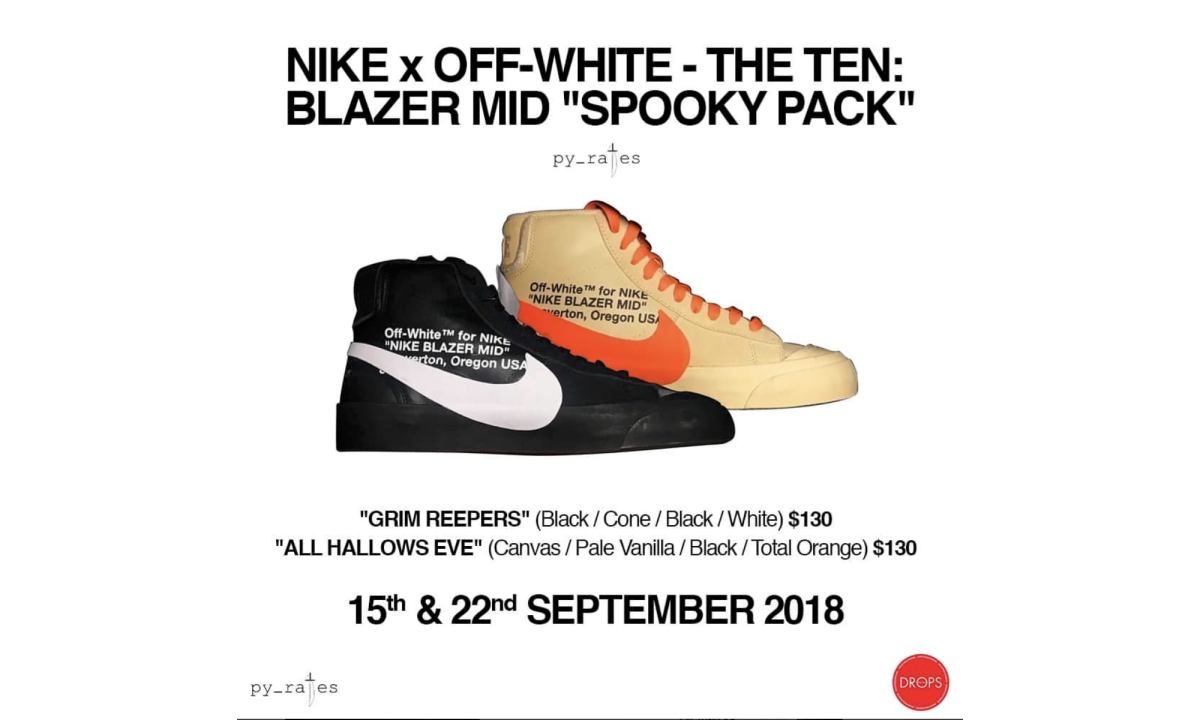 Virgil Abloh x Nike Blazer Mid “Spooky Pack” 具体发售日期释出