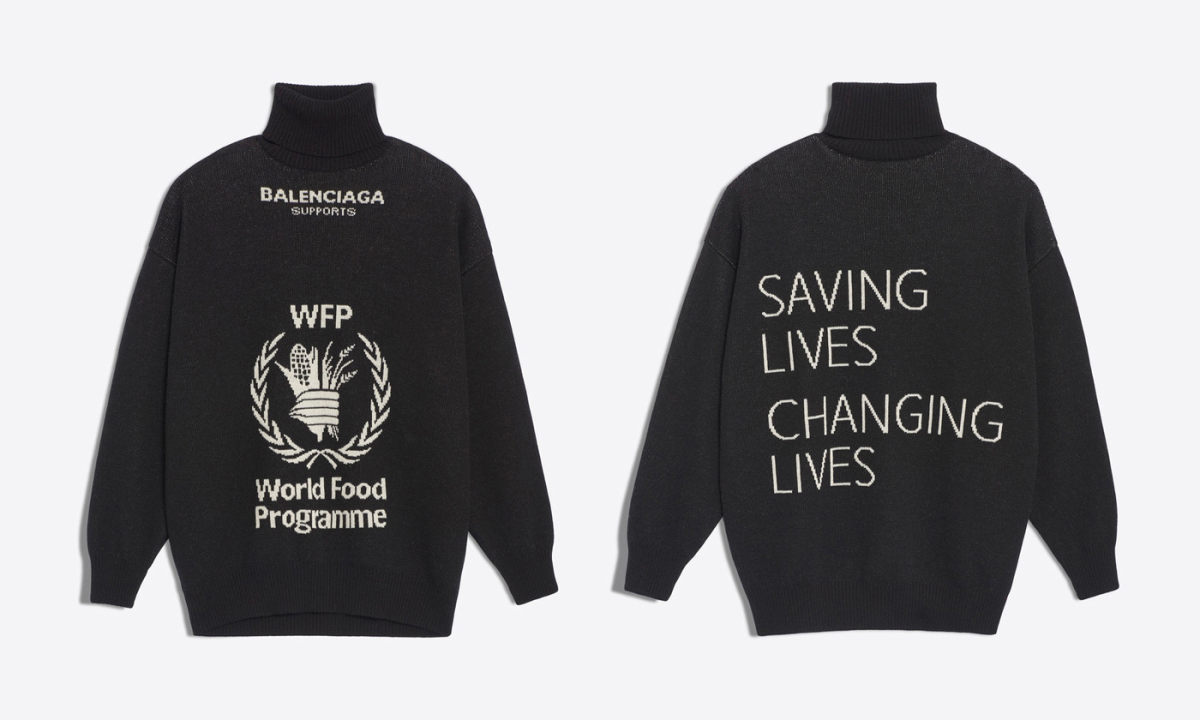 BALENCIAGA 与世界粮食计划署的联名系列正式登场