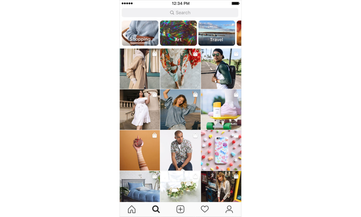 Instagram 的搜索页面将设立专属购物页面