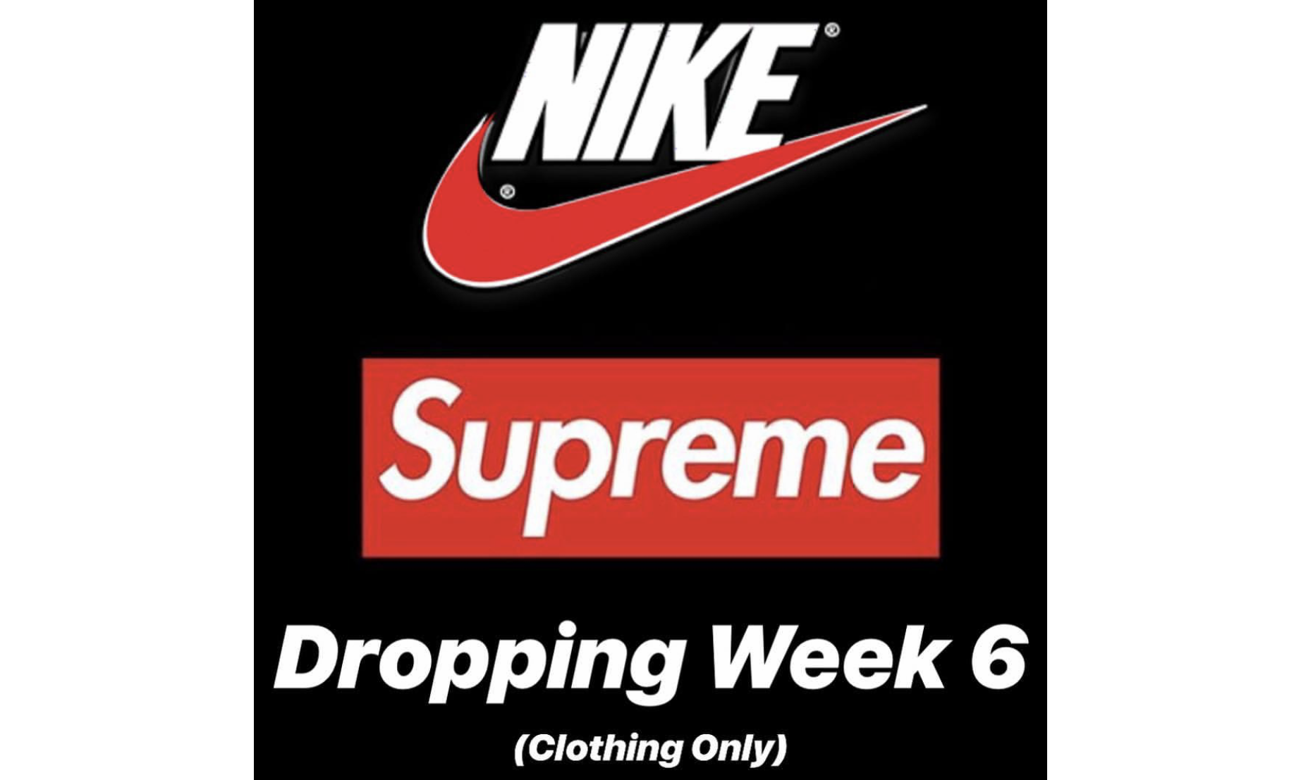 Supreme x Nike 联名系列或将于下周登场