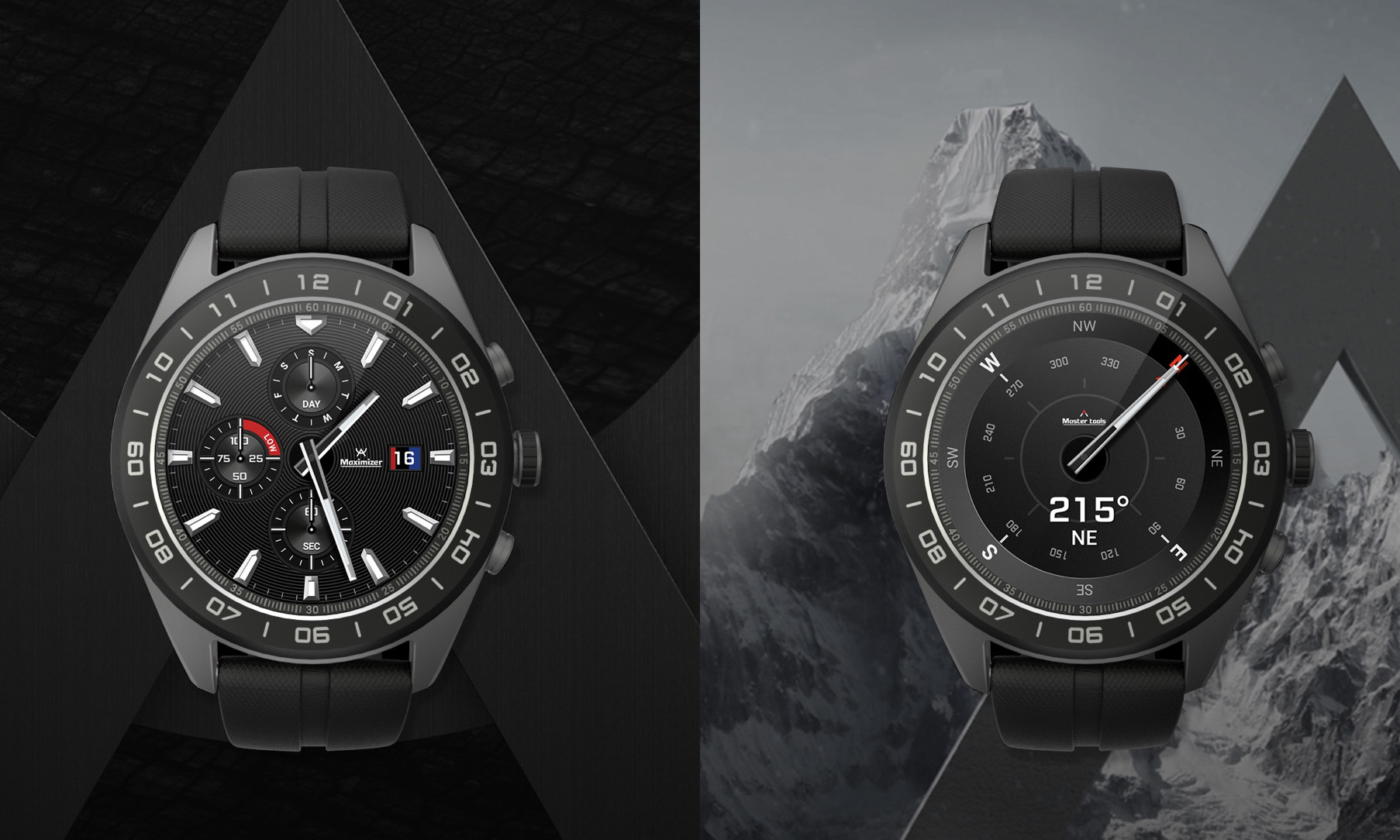 LG 全新智能手表 Watch W7 居然有两根机械指针