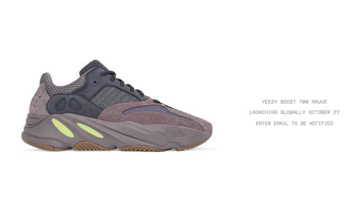 Yeezy Boost 700 “Mauve” 上架官网，预告 27 日发售