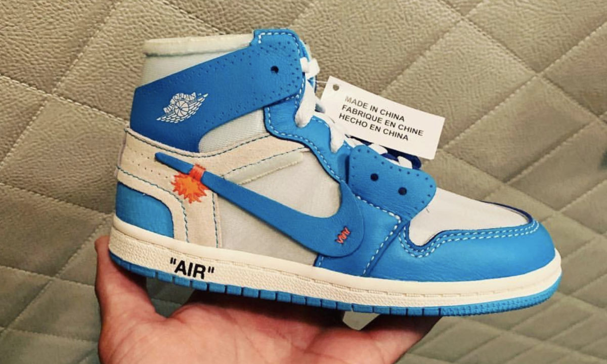 Off-White™ x Air Jordan I “北卡蓝” 配色童鞋曝光